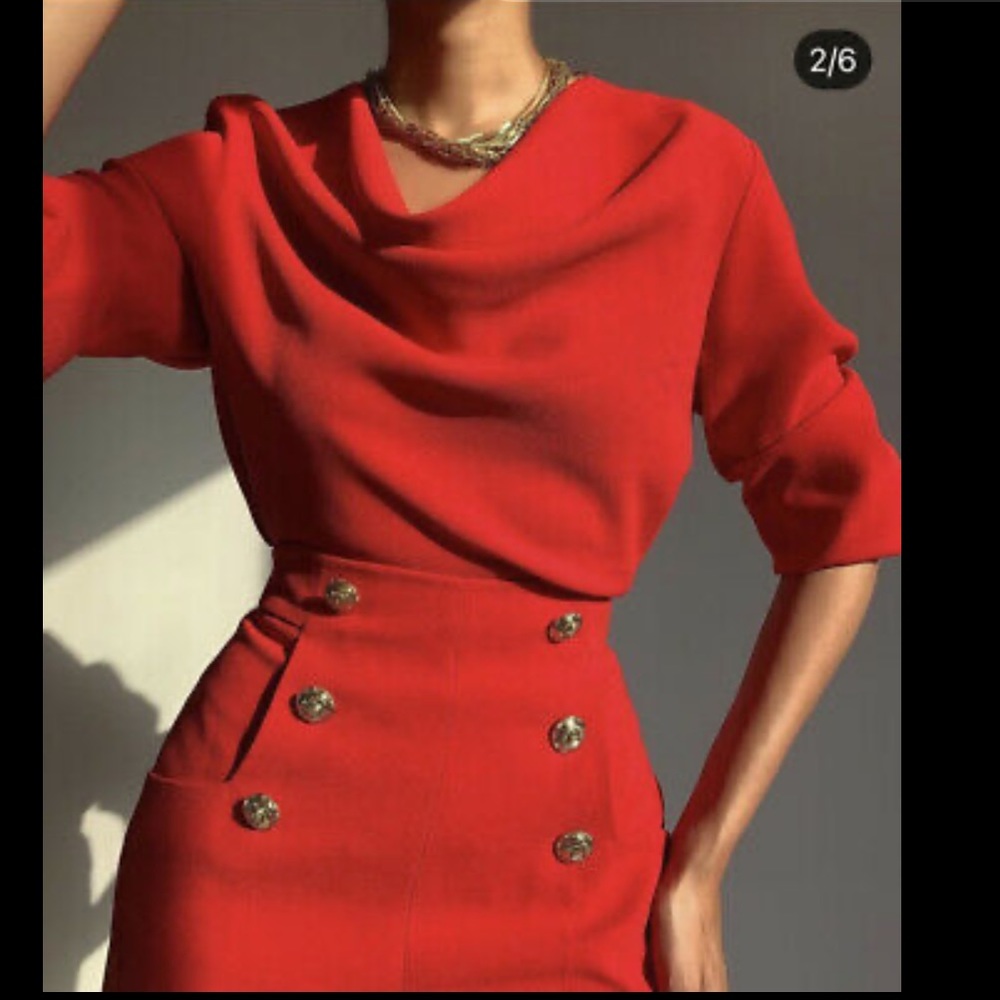 Zara cowl neck shirt